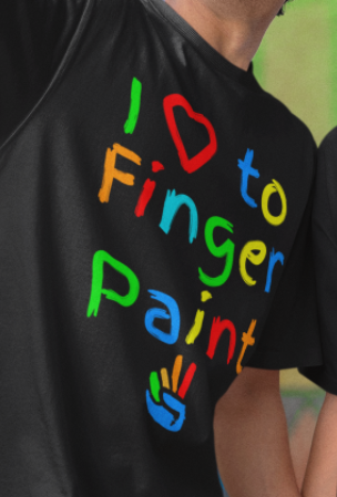 I Heart to Finger Paint - Couple's Tee