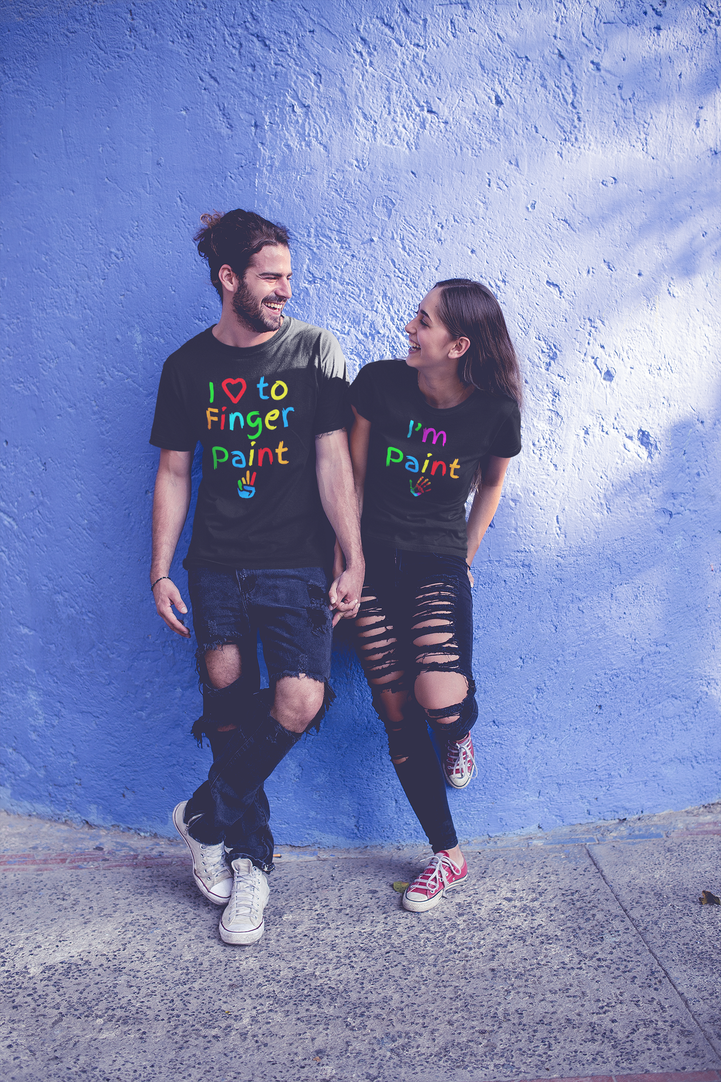 I Heart to Finger Paint - Couple's Tee