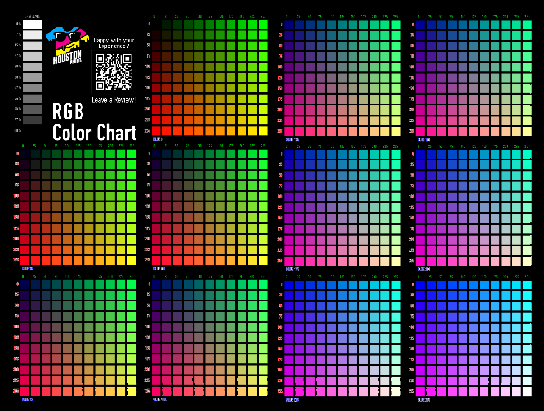 DTF Color Swatch Chart